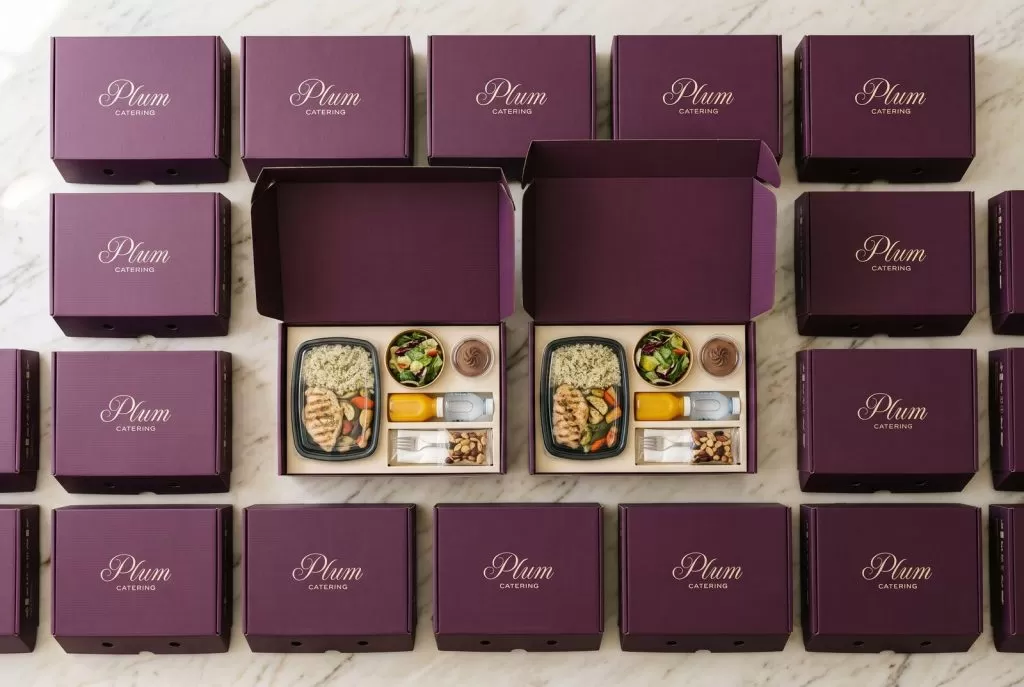 Meal boxes, Plum Catering